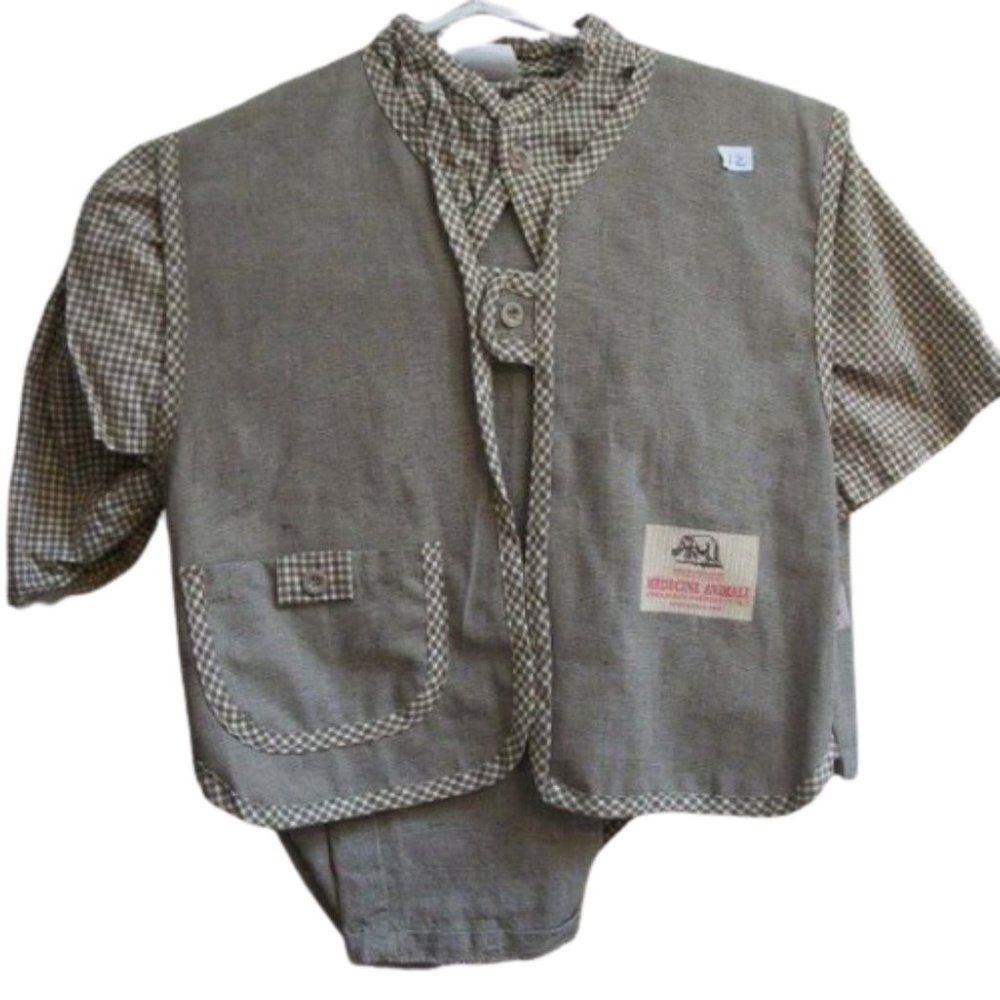 VINTAGE  3 piece Boutique Designer Cotton Pants Set  Boys Size 6  ---